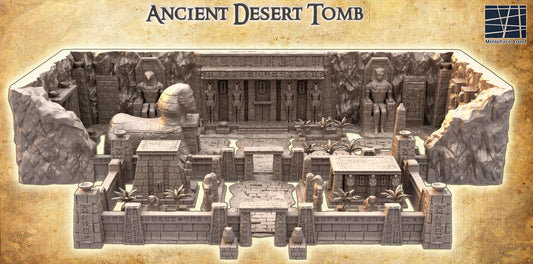 Ancient Desert Tomb - Tabletop Terrain - 28 MM 3D Printed Terrain by MiniatureLand, Perfect for Wargaming and RPGs