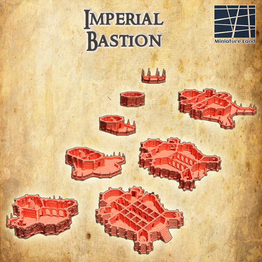 Imperial Bastion - Tabletop Terrain - 28 MM, Tabletop 3D Printed Terrain by MiniatureLand, Perfect for Wargaming and RPGs