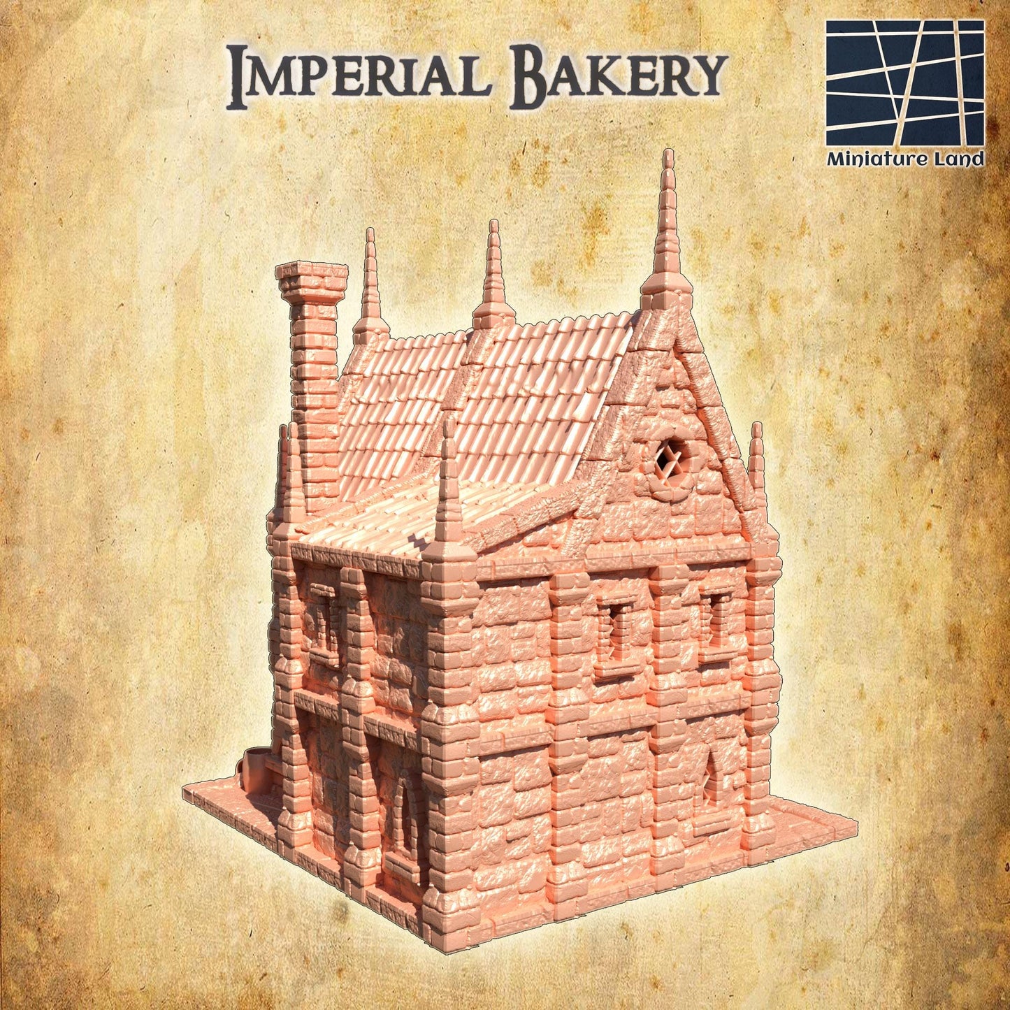 Imperial Bakery - Tabletop Terrain - 28 MM, Tabletop 3D Printed Terrain by MiniatureLand, Perfect for Wargaming and RPGs