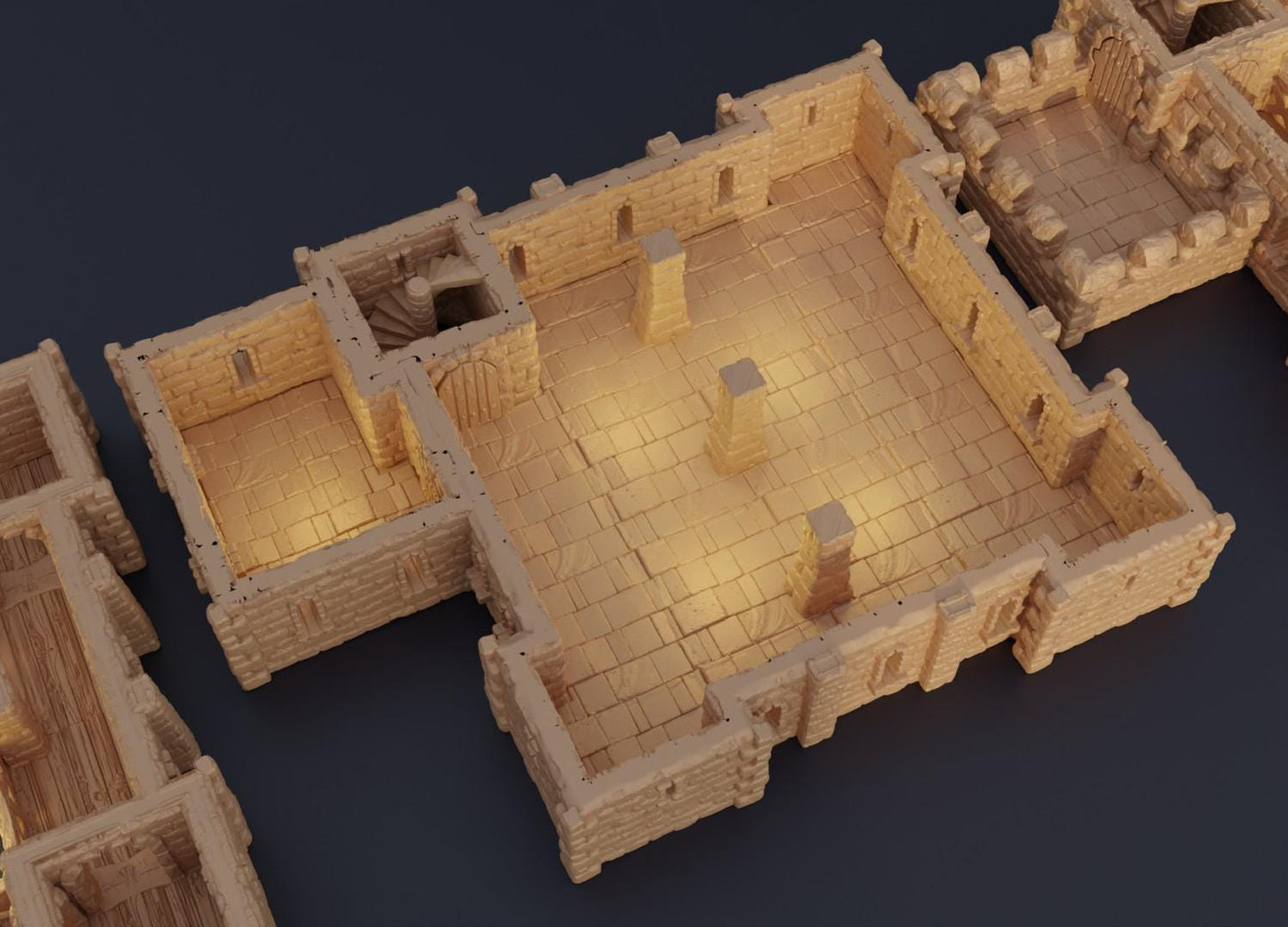 Old Norman Keep - Tabletop Terrain - 28 MM, Tabletop 3D Printed Terrain by MiniatureLand, Perfect for Wargaming and RPGs