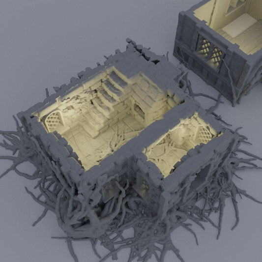 Corrupted Farm House - Tabletop Terrain - 28 MM, Tabletop 3D Printed Terrain by MiniatureLand, Perfect for Wargaming and RPGs
