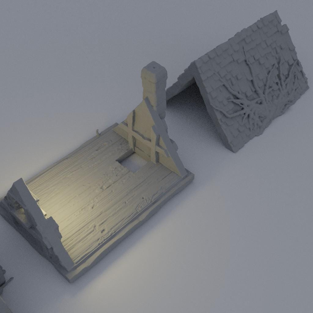 Corrupted Farm House - Tabletop Terrain - 28 MM, Tabletop 3D Printed Terrain by MiniatureLand, Perfect for Wargaming and RPGs