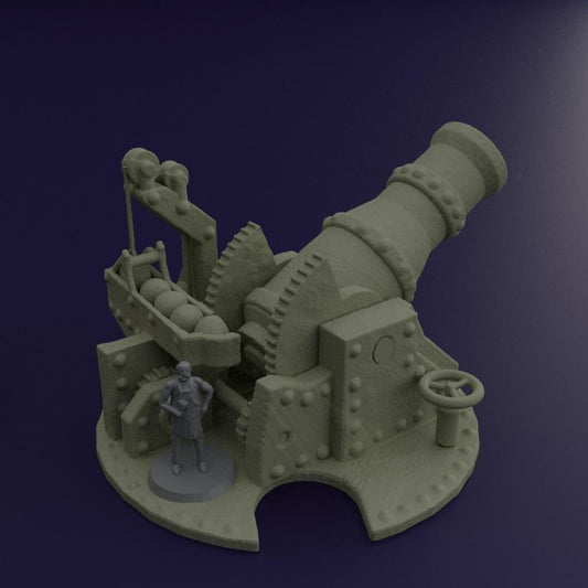 Dwarf Bombard Tower - Tabletop Terrain - 28 MM Tabletop 3D Printed Terrain by MiniatureLand, Perfect for Wargaming and RPGs