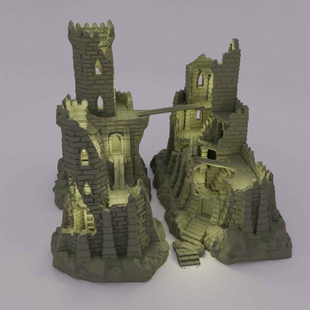 Small Desert Outpost - Tabletop Terrain - 28 MM, Tabletop 3D Printed Terrain by MiniatureLand, Perfect for Wargaming and RPGs