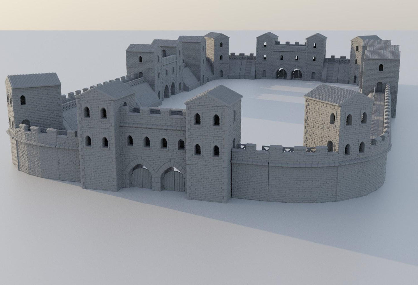 Roman Fort - Tabletop Terrain - 28 MM, Tabletop 3D Printed Terrain by MiniatureLand, Perfect for Wargaming and RPGs