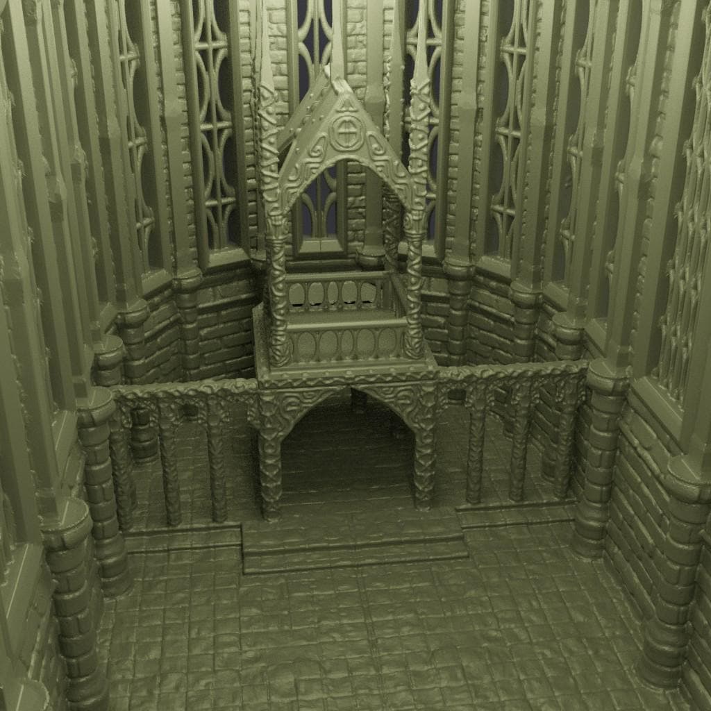 Reliquary Chapel - Tabletop Terrain - 28 MM, Tabletop 3D Printed Terrain by MiniatureLand, Perfect for Wargaming and RPGs