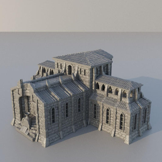 Grand Library - Tabletop Terrain - 28 MM, Tabletop 3D Printed Terrain by MiniatureLand, Perfect for Wargaming and RPGs