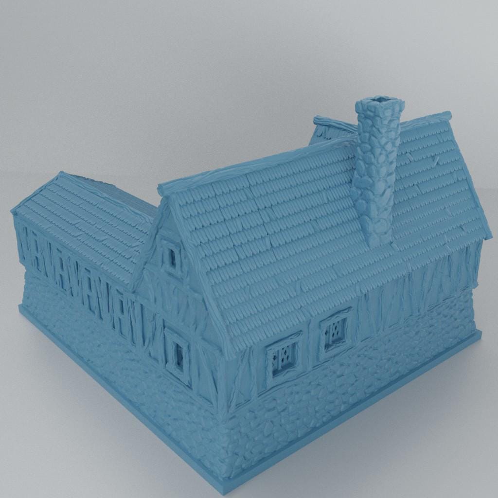 Basic Stable - Tabletop Terrain - 28 MM, Tabletop 3D Printed Terrain by MiniatureLand, Perfect for Wargaming and RPGs