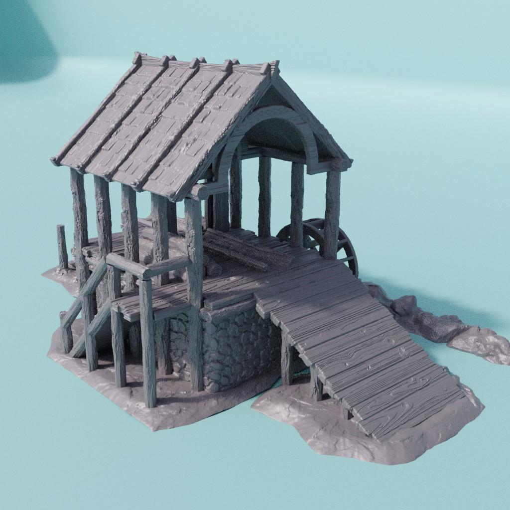 Lumber Mill - Tabletop Terrain - 28 MM, Tabletop 3D Printed Terrain by MiniatureLand, Perfect for Wargaming and RPGs