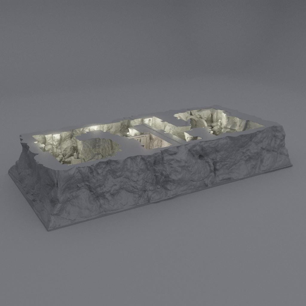 Small Bandit Hideout - Tabletop Terrain - 28 MM, Tabletop 3D Printed Terrain by MiniatureLand, Perfect for Wargaming and RPGs