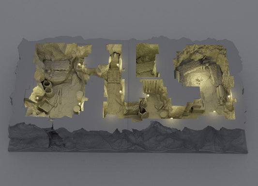 Small Bandit Hideout - Tabletop Terrain - 28 MM, Tabletop 3D Printed Terrain by MiniatureLand, Perfect for Wargaming and RPGs