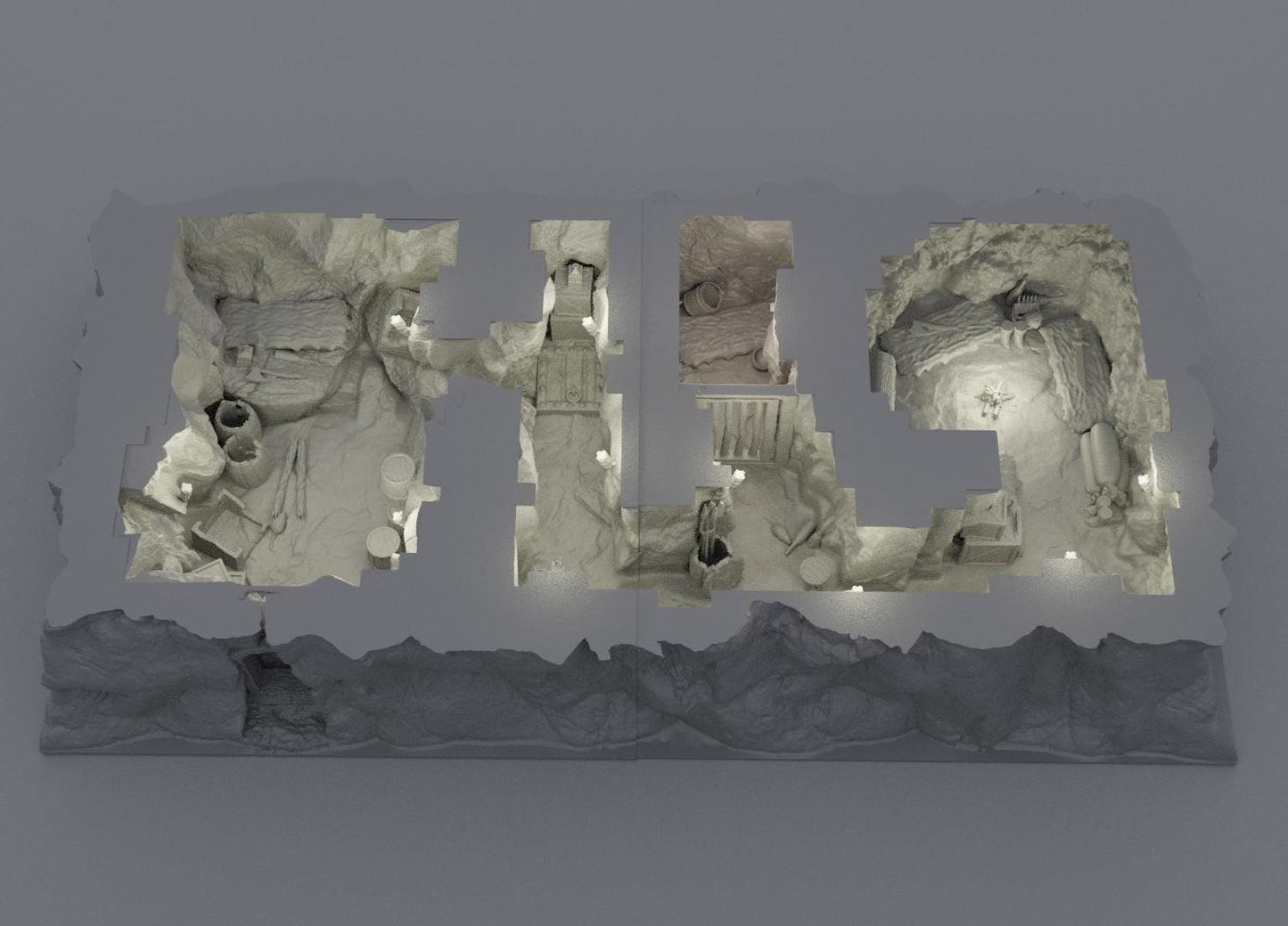 Small Bandit Hideout - Tabletop Terrain - 28 MM, Tabletop 3D Printed Terrain by MiniatureLand, Perfect for Wargaming and RPGs