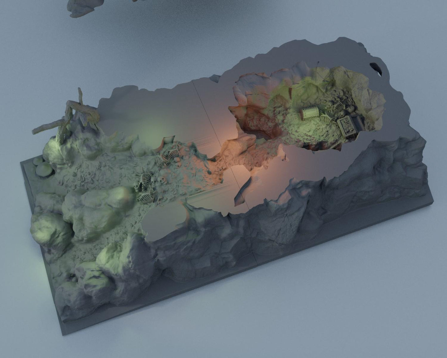 Troll Cave - Tabletop Terrain - 28 MM, Tabletop 3D Printed Terrain by MiniatureLand, Perfect for Wargaming and RPGs