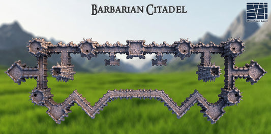 Barbarian Citadel - Tabletop Terrain - 28 MM, Tabletop 3D Printed Terrain by MiniatureLand, Perfect for Wargaming and RPGs