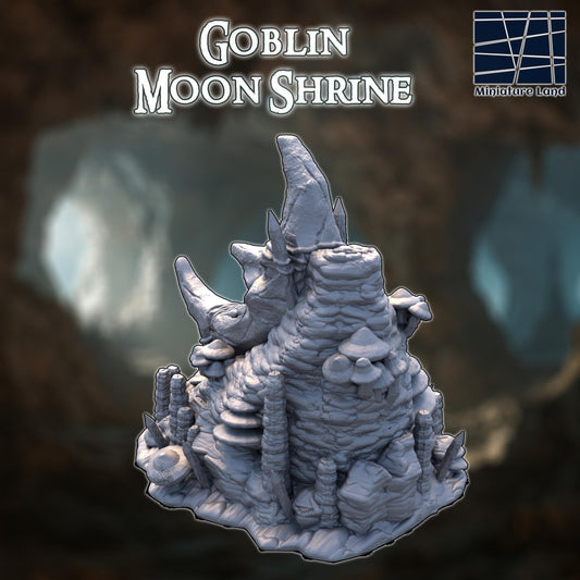 Goblin Moon Shrine - Tabletop Terrain - 28 MM, Tabletop 3D Printed Terrain by MiniatureLand, Perfect for Wargaming and RPGs