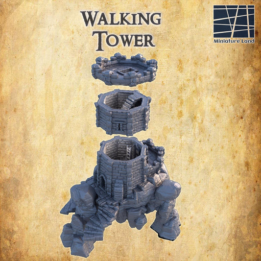 Walking Tower - Tabletop Terrain - 28 MM, Tabletop 3D Printed Terrain by MiniatureLand, Perfect for Wargaming and RPGs