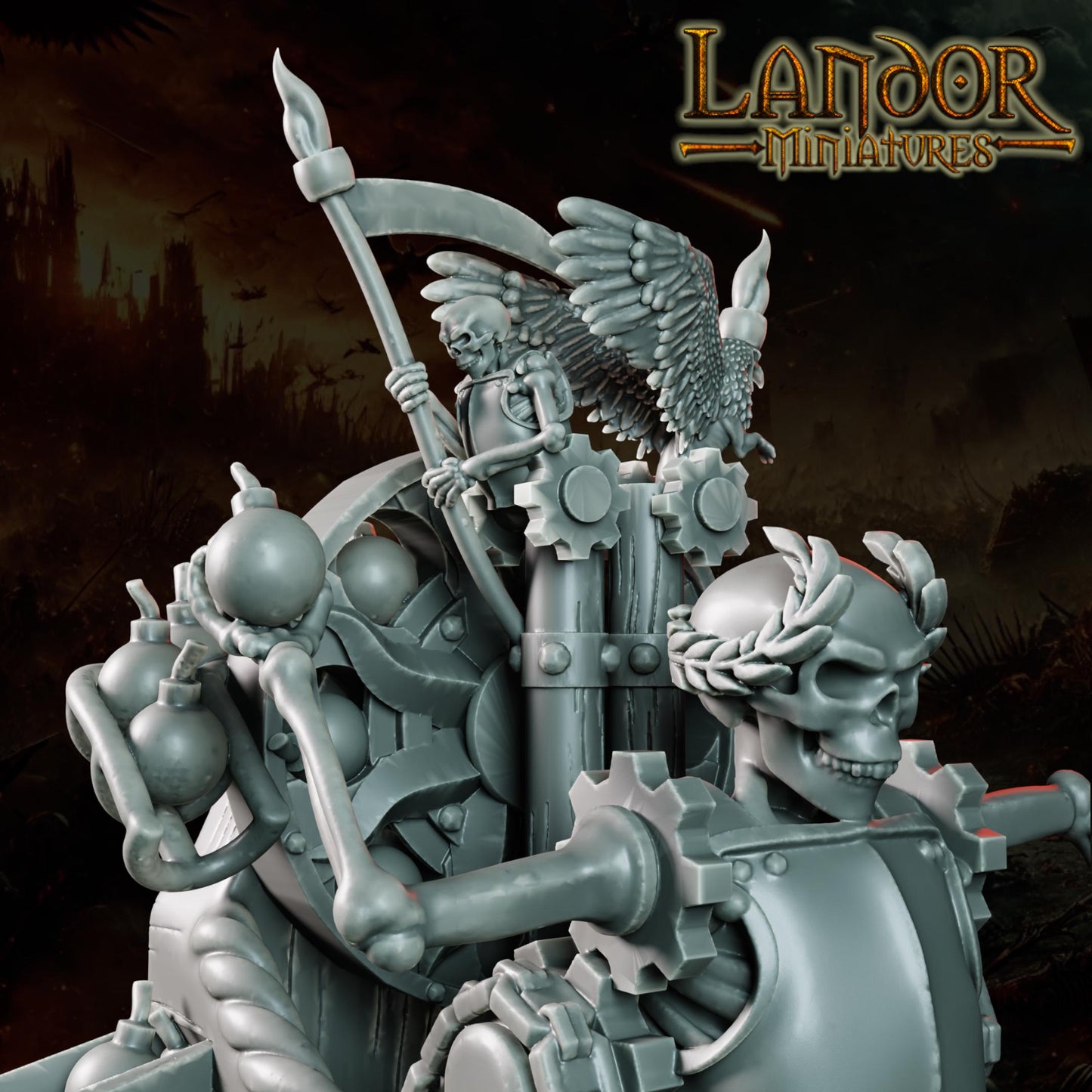 Ignis Meteor Mechanical Bombardment Device, Modular Empire miniatures by Landor Miniatures! Empire for Fantasy Wargames