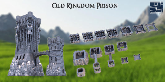 Old Kingdom Prison - Tabletop Terrain - 28 MM, Tabletop 3D Printed Terrain by MiniatureLand, Perfect for Wargaming and RPGs