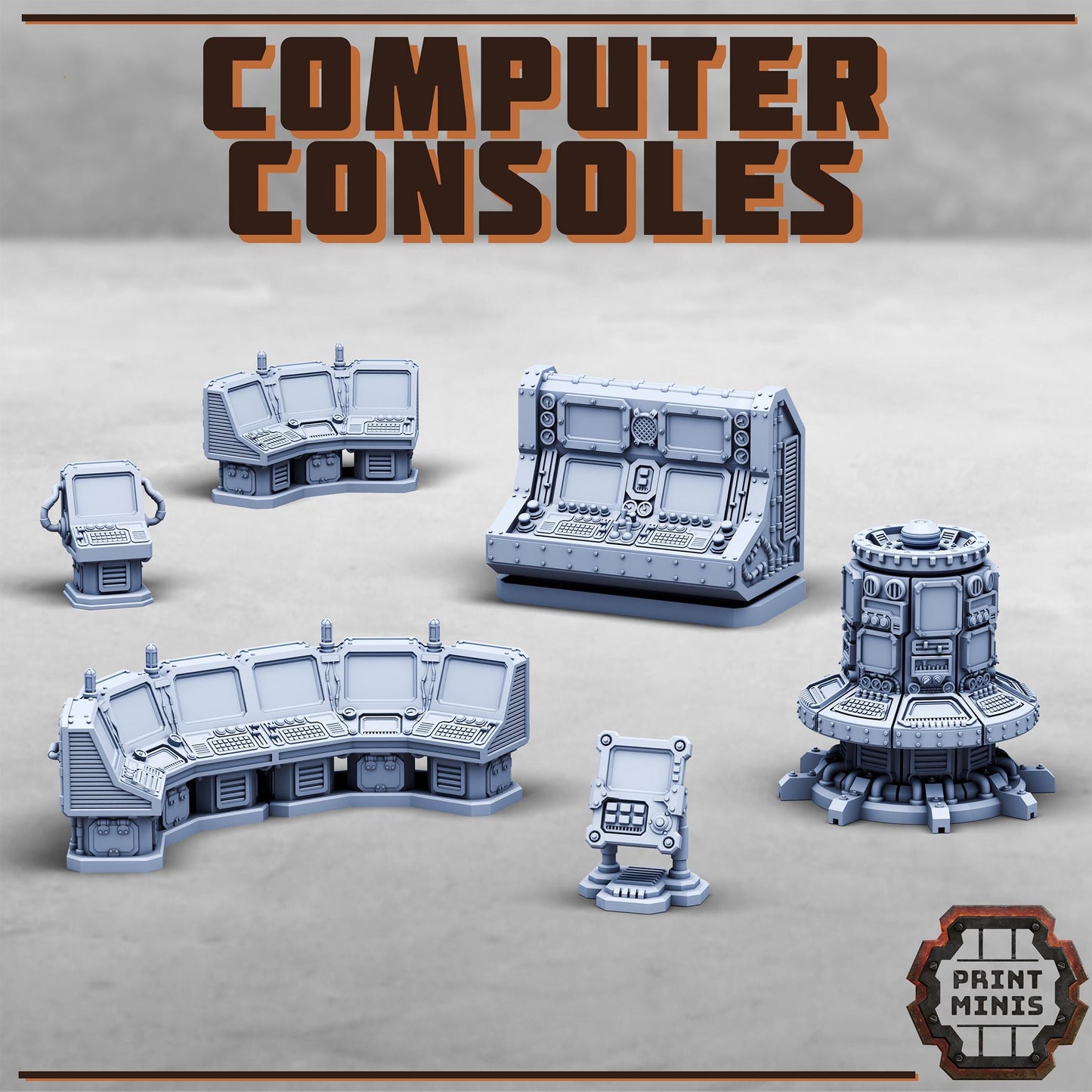 Computer Consoles -  Sci-Fi Grimdark Civilians by Print Minis