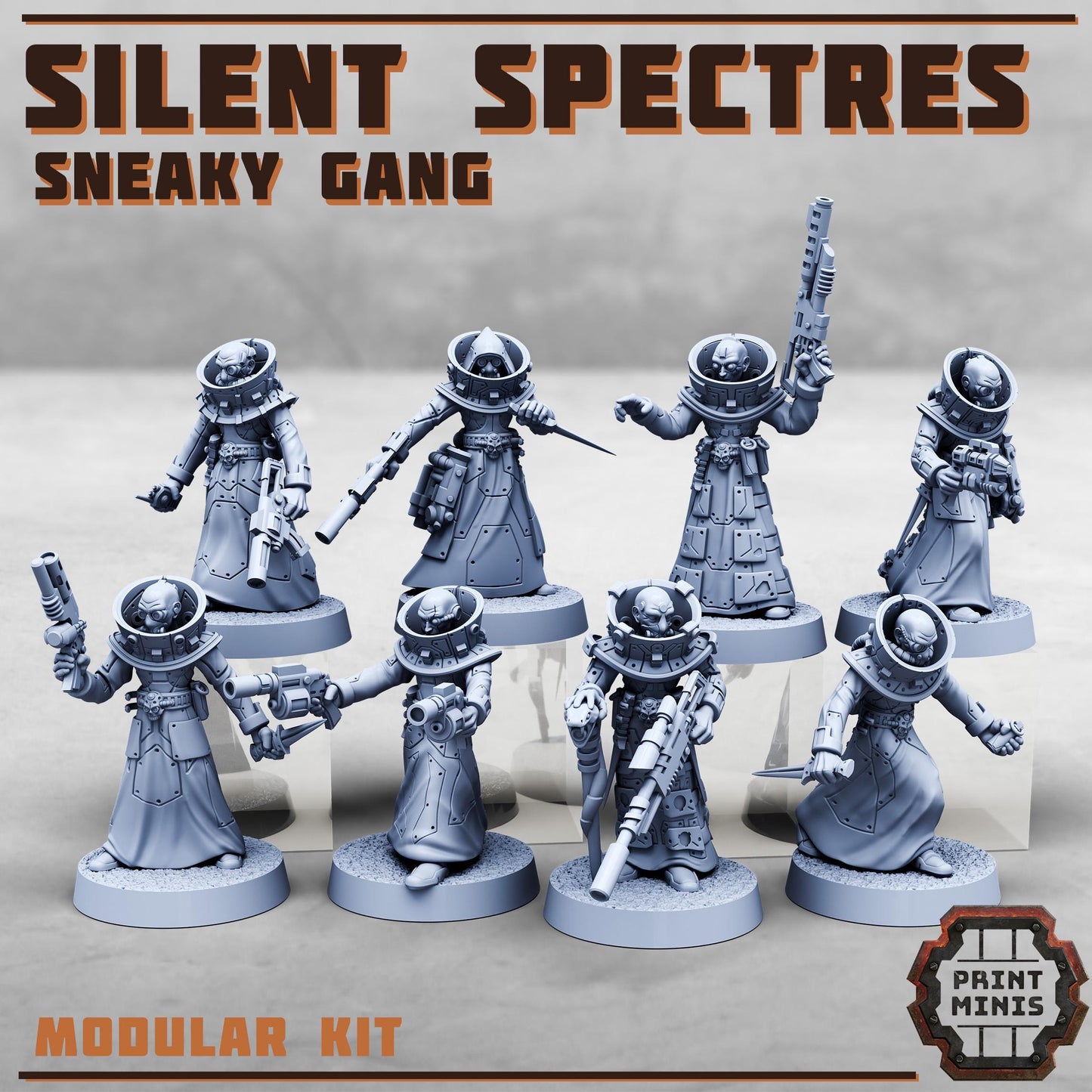 The Silent Spectres - a Sneaky Gang - Silent Spectres Gang - Sci-Fi Grimdark Mercenaries by Print Minis