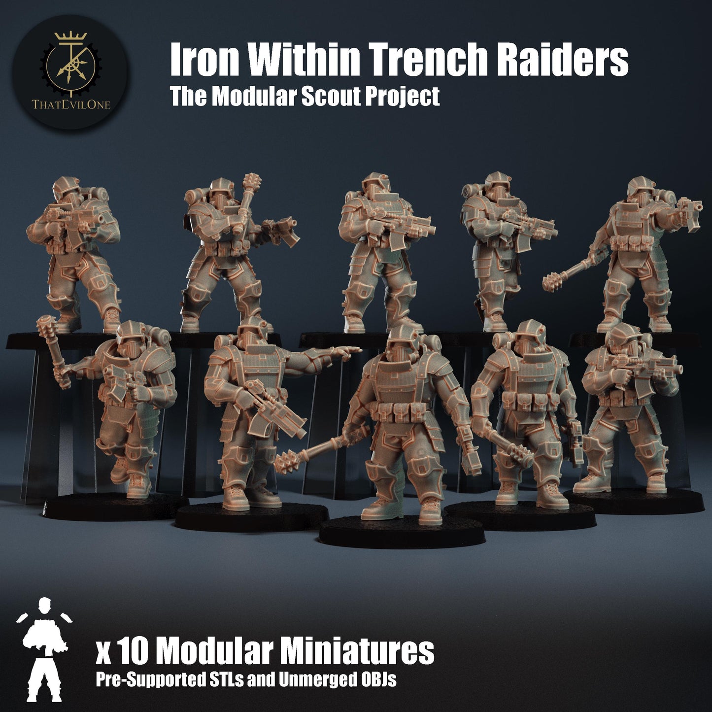 Modular Scout Iron Within Trench Raiders, Modular Sci-Fi warriors by ThatEvilOne