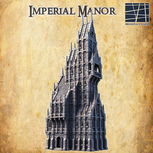 Imperial Manor - Tabletop Terrain - 28 MM, Tabletop 3D Printed Terrain by MiniatureLand, Perfect for Wargaming and RPGs