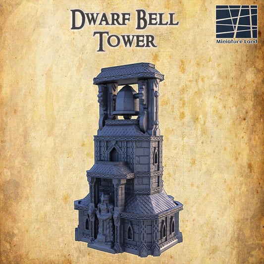 Dwarf Bell House - Tabletop Terrain - 28 MM, Tabletop 3D Printed Terrain by MiniatureLand, Perfect for Wargaming and RPGs