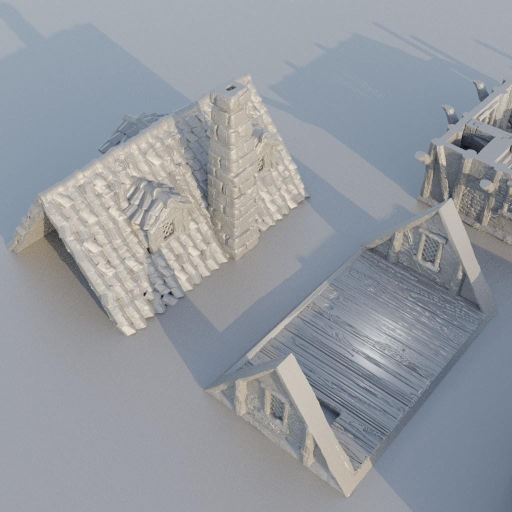 Shady Guild House - Tabletop Terrain - 28 MM, Tabletop 3D Printed Terrain by MiniatureLand, Perfect for Wargaming and RPGs