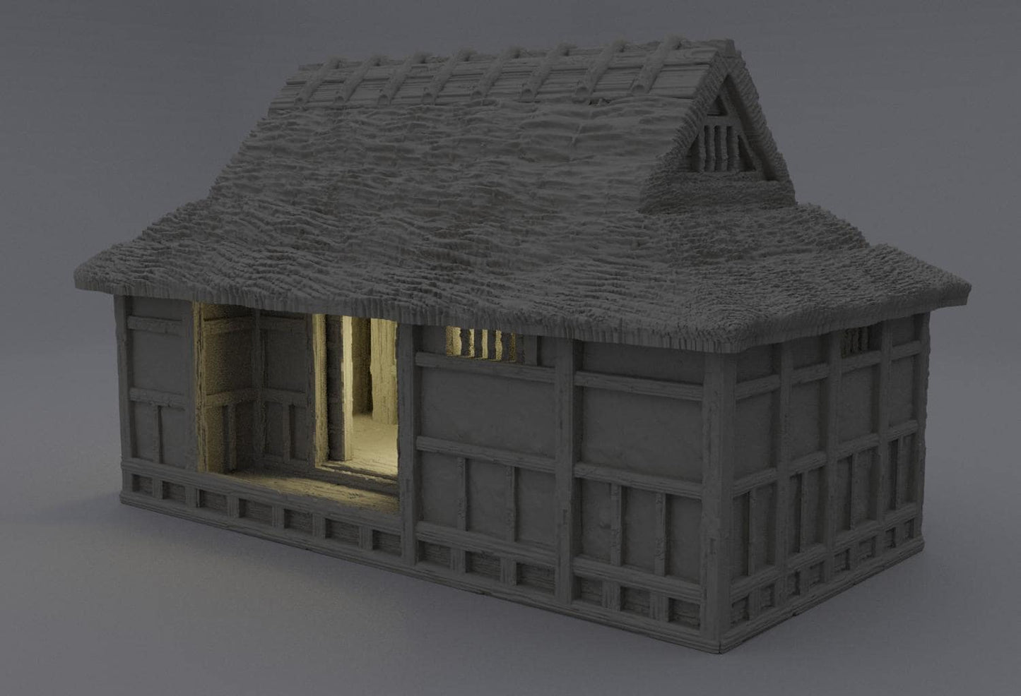Samurai Cottage - Tabletop Terrain - 28 MM, Tabletop 3D Printed Terrain by MiniatureLand, Perfect for Wargaming and RPGs