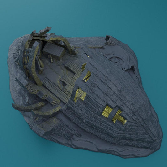 Shipwreck Burrow - Tabletop Terrain - 28 MM, Tabletop 3D Printed Terrain by MiniatureLand, Perfect for Wargaming and RPGs