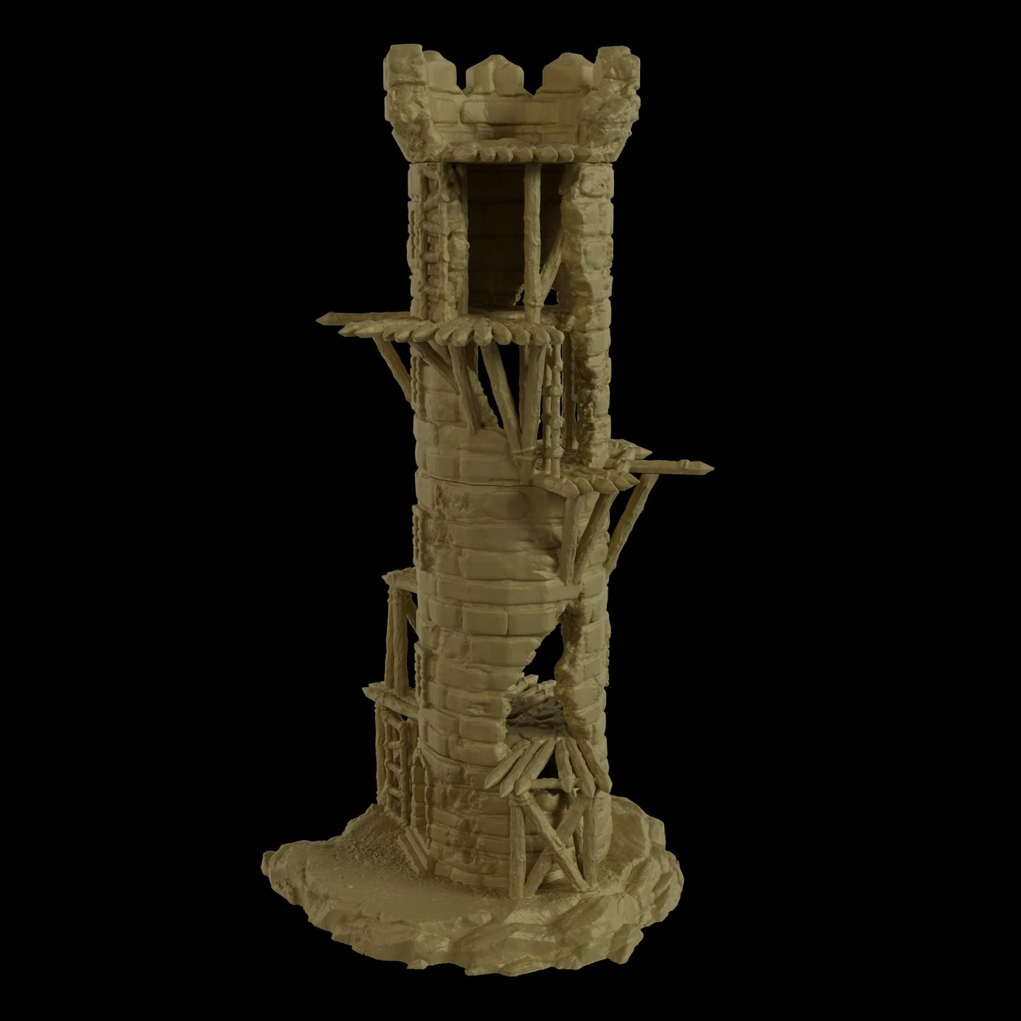 Infested Lookout Tower - Tabletop Terrain - 28 MM, Tabletop 3D Printed Terrain by MiniatureLand, Perfect for Wargaming and RPGs
