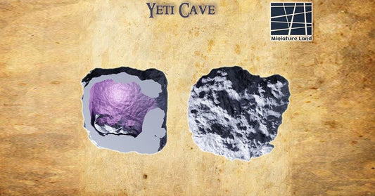Yeti Cave - Tabletop Terrain - 28 MM, Tabletop 3D Printed Terrain by MiniatureLand, Perfect for Wargaming and RPGs