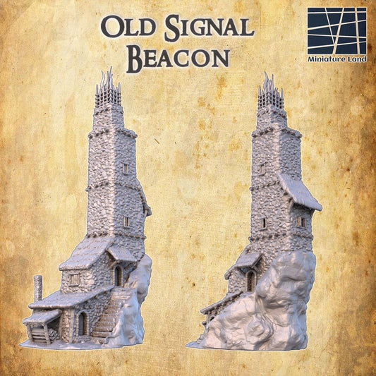 Old Signal Beacon - Tabletop Terrain - 28 MM, Tabletop 3D Printed Terrain by MiniatureLand, Perfect for Wargaming and RPGs