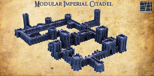 Modular Imperial Citadel - Tabletop Terrain - 28 MM, Tabletop 3D Printed Terrain by MiniatureLand, Perfect for Wargaming and RPGs