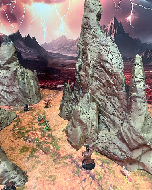 3 Hellscape Mountains by GameScape3D - 3D Printed Tabletop Terrain, Perfect for Wargames, Board Games, Role Playing Games