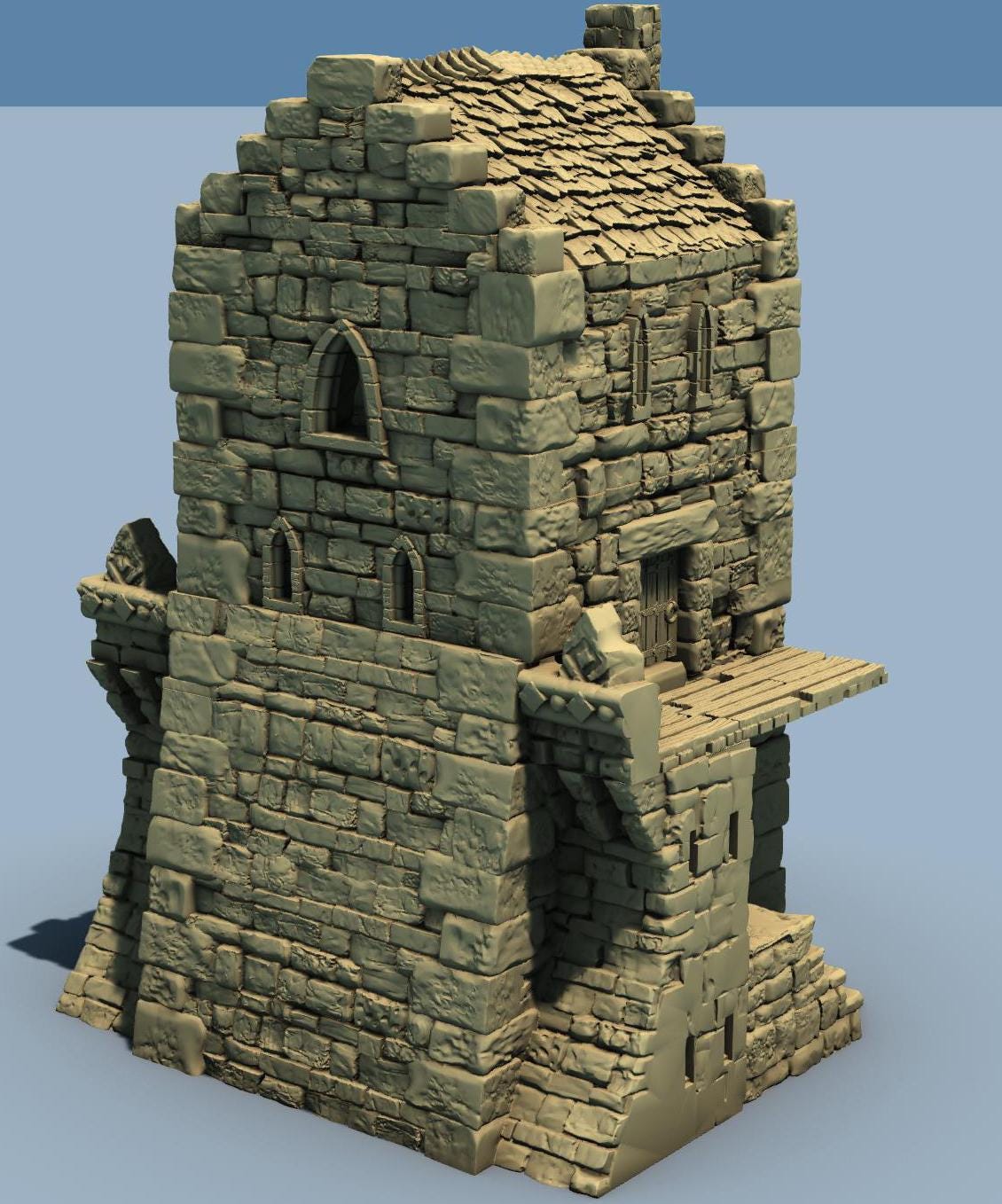 ARX RENOVATUR EXPANSION: Wall fortifications and Towers by GameScape3D - 3D Printed Tabletop Terrain, Perfect for Wargames