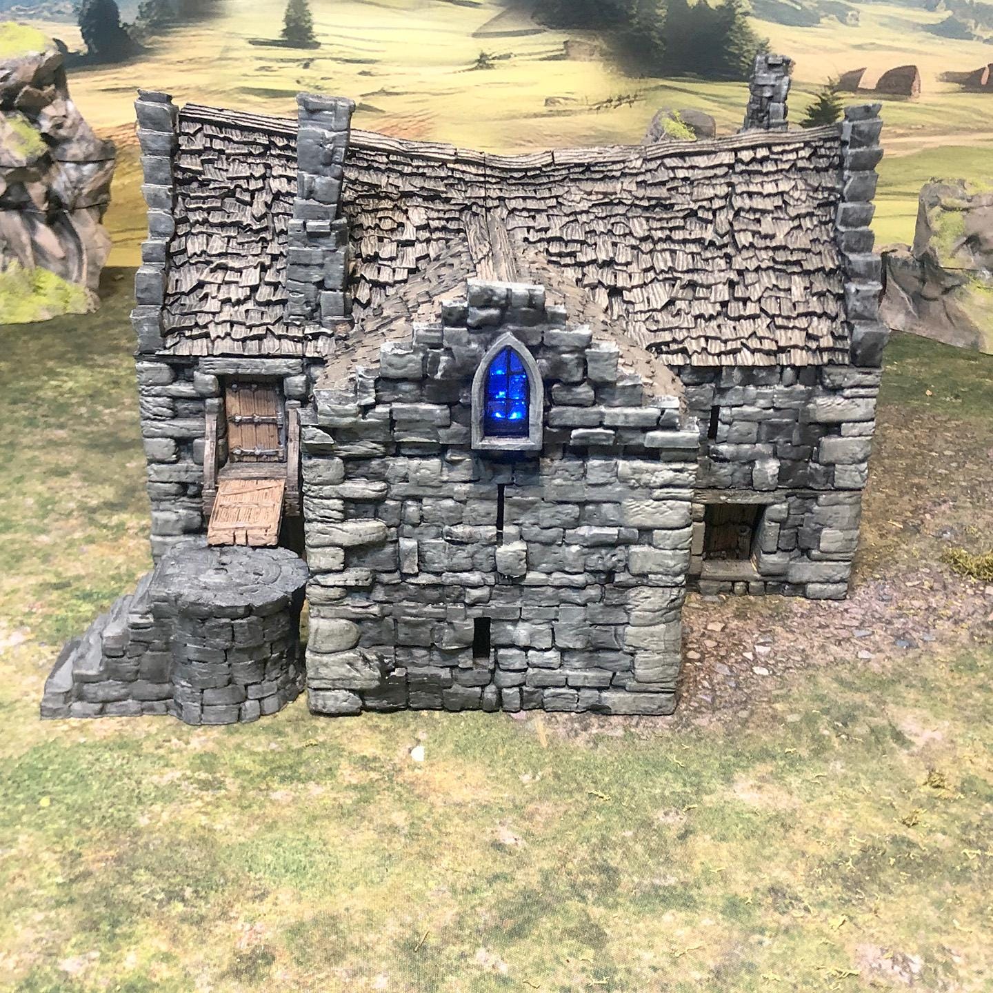 Walled Village: Manor Houses, Guard Tower, and Barn by GameScape3D - 3D Printed Tabletop Terrain, Perfect for Wargames, Board Games, RPGs