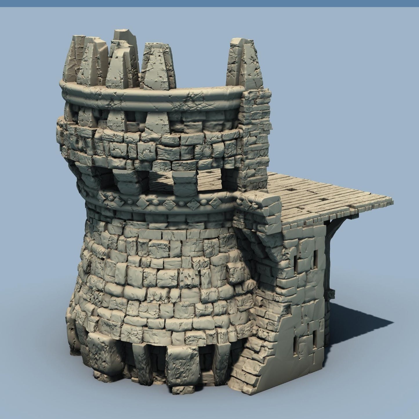 ARX RENOVATUR EXPANSION: Small Gate and Towers by GameScape3D - 3D Printed Tabletop Terrain, Perfect for Wargames