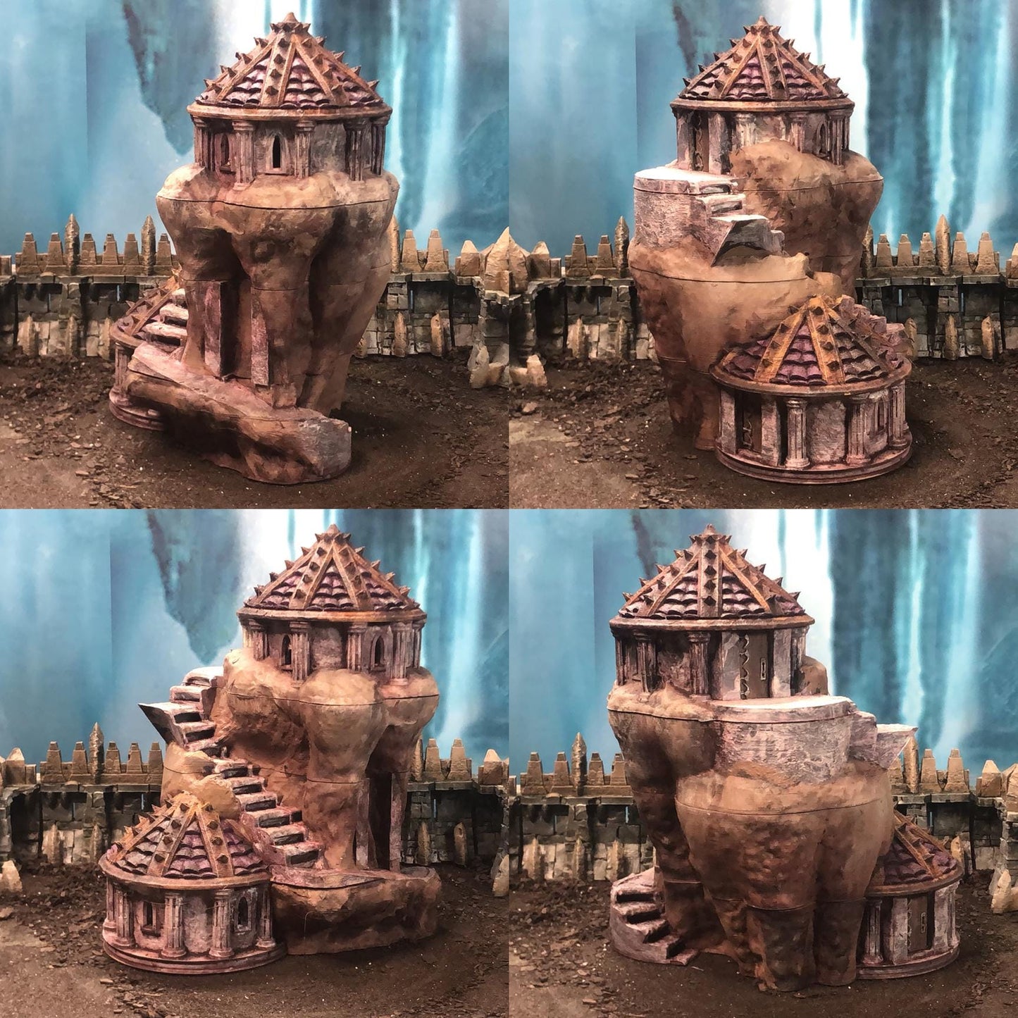 Drow Houses, Drow Town set by GameScape3D - 3D Printed Tabletop Terrain, Perfect for Wargames, Board Games, Role Playing Games