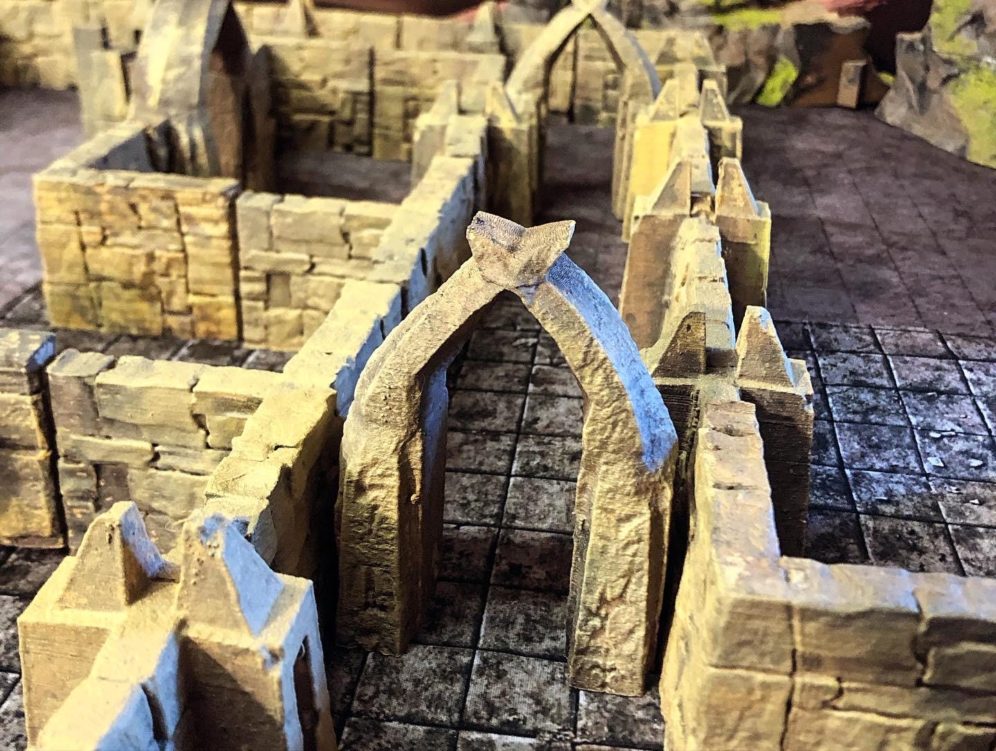 Catacomb Magnet Wall Set - 3D Printed Tabletop Terrain, Perfect for Wargames, Board Games, Role Playing Games