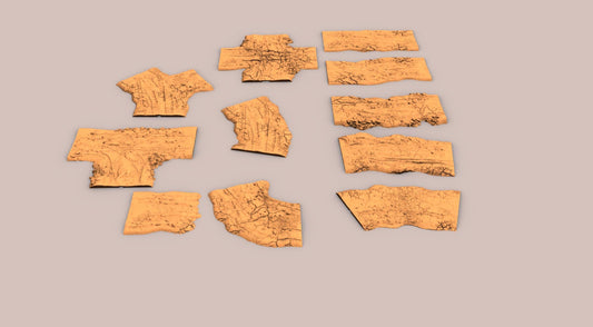 Low Profile Dirt Road - 3D Printed Tabletop Terrain, Perfect for Wargames, Board Games, Role Playing Games