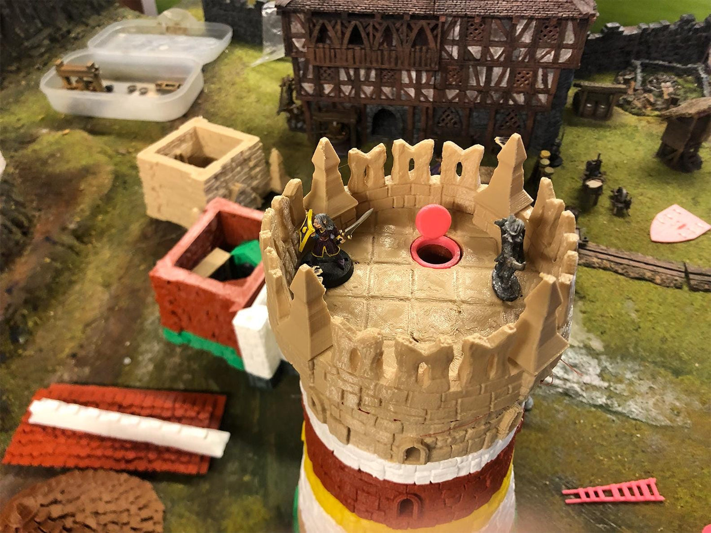 Watchtower with Ladder Access by GameScape3D - 3D Printed Tabletop Terrain, Perfect for Wargames, Board Games, RPGs