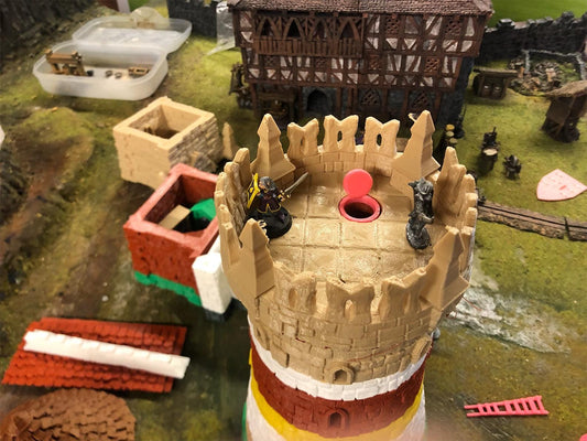 Watchtower with Ladder Access by GameScape3D - 3D Printed Tabletop Terrain, Perfect for Wargames, Board Games, RPGs