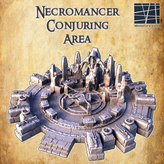 Necromancer Conjuring Area - Tabletop Terrain - 28 MM, Tabletop 3D Printed Terrain by MiniatureLand, Perfect for Wargaming and RPGs