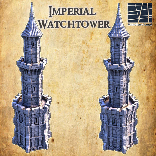 Imperial Watchtower - Tabletop Terrain - 28 MM, Tabletop 3D Printed Terrain by MiniatureLand, Perfect for Wargaming and RPGs