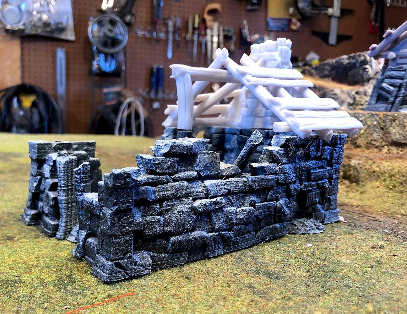 Stone Shack Ruin by GameScape3D - 3D Printed Tabletop Terrain, Perfect for Wargames, Role playing games, Tabletop games