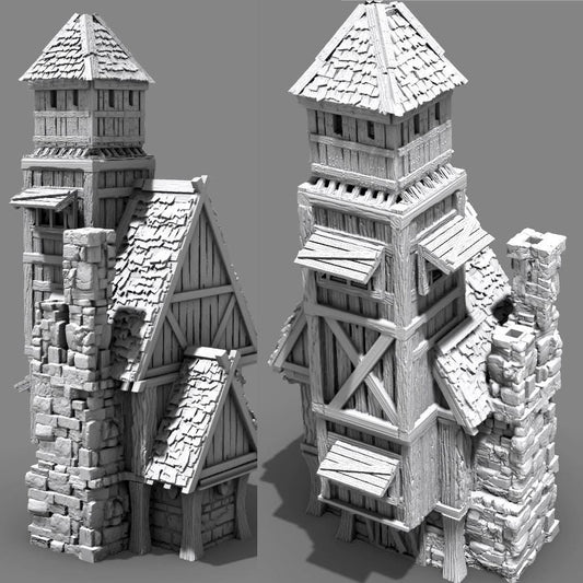 Town Watch by GameScape3D - 3D Printed Tabletop Terrain, Perfect for Wargames, Board Games, RPGs