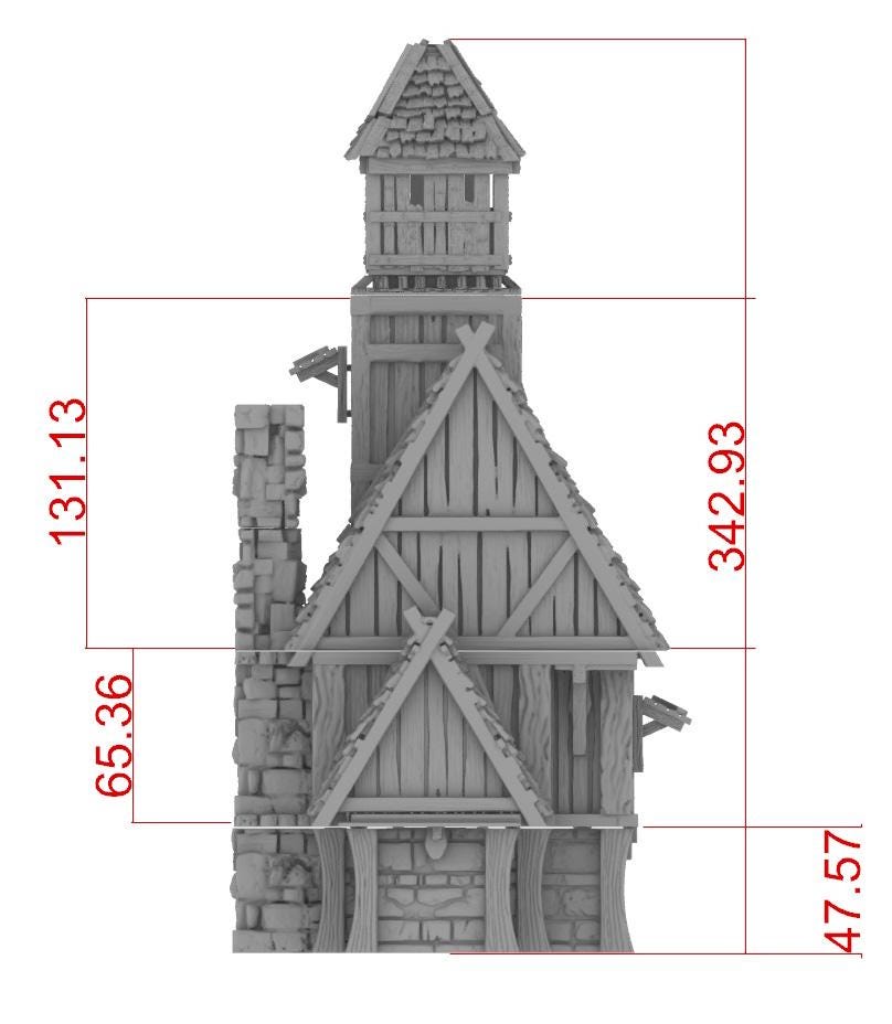 Town Watch by GameScape3D - 3D Printed Tabletop Terrain, Perfect for Wargames, Board Games, RPGs