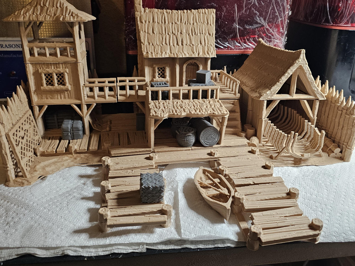 Small Wooden Dock - Tabletop Terrain - 28 MM, Tabletop 3D Printed Terrain by MiniatureLand, Perfect for Wargaming and RPGs