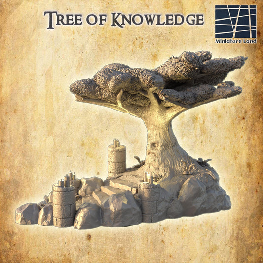 Tree of Knowledge - Tabletop Terrain - 28 MM, Tabletop 3D Printed Terrain by MiniatureLand, Perfect for Wargaming and RPGs